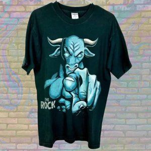 [SOLD] 90s WWF The Rock Brahma Bull “U Smell What The Rock is Cookin?” T-shirt